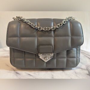 NEW Michael Kors Soho Gray Quilted Shoulder Bag